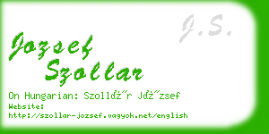 jozsef szollar business card